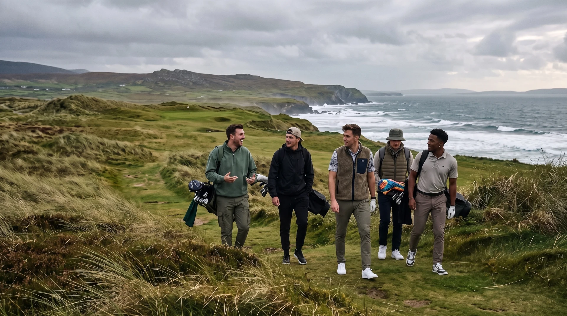 Fictional young adult creators on an Irish coastal golf trip